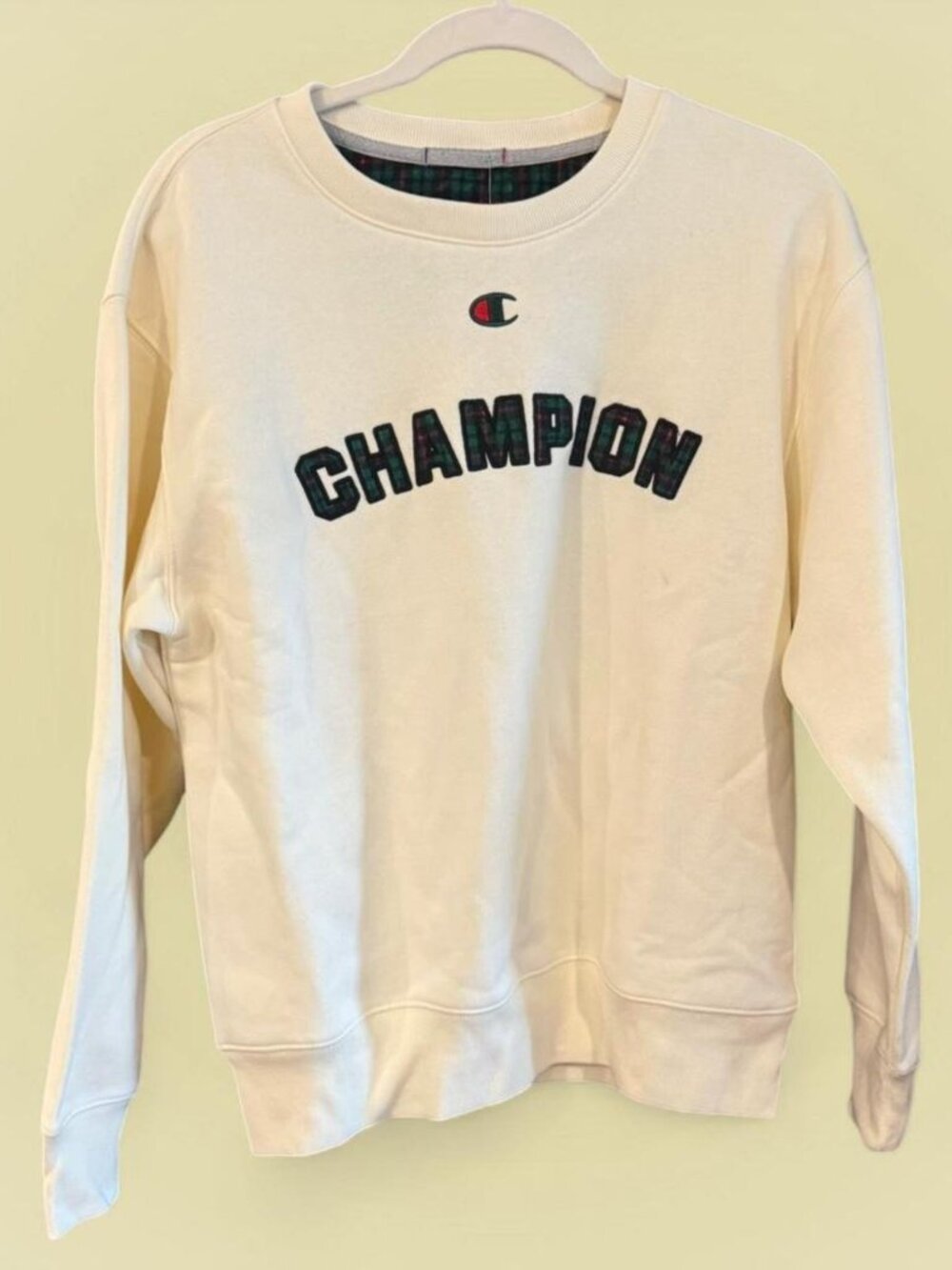 Champion cream crewneck sweatshirt